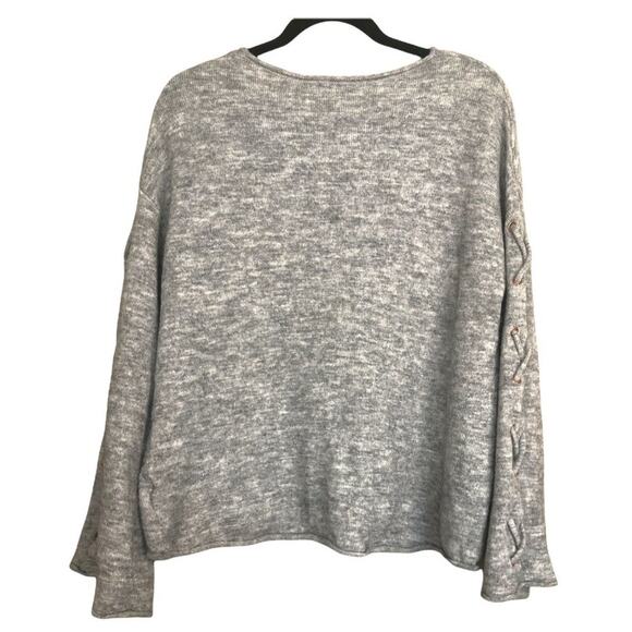 L.O.G.G x H&M Grey oversized lace up sweater S - Picture 2 of 7